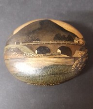Vintage Rock/ Pebble Art - Skye Landscape Painted on Rock Signed
