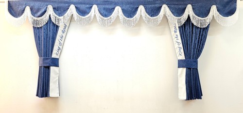Blue dutch style curtains - dutch, +