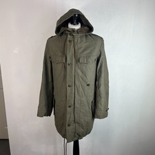 Vintage H Winnen 1986 Bundeswehr DDR German Army Parka Jacket Gr.10 (M) OG Green