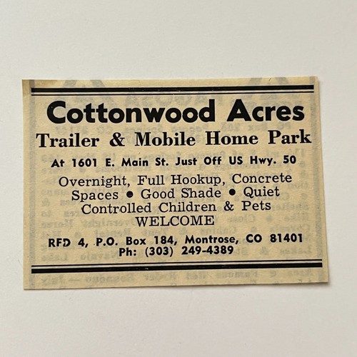 Cottonwood acres trailer - cottonwood,