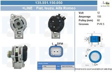 Alternator for FIAT ALFA ROMEO:BRERA,CROMA,SPIDER,159 Sedan,159 Sportwagon,