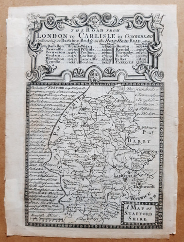 Antique strip road map - antique,