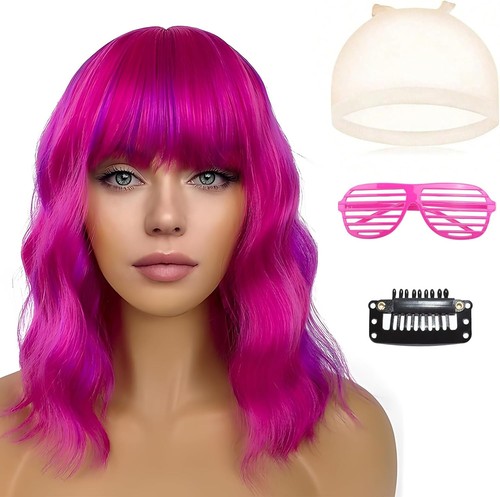 Pink wigs for - wigs, mermaid