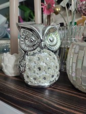 Leonardo Silver Mille & Ivory Decorative Owl Figure Ornament Statue