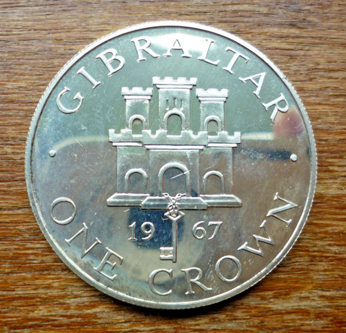 Gibraltar 1967 one crown coin - one,