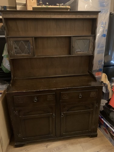 Dark oak welsh dresser - oak,