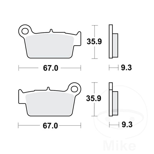 Trw brake pads sintered - brake, si