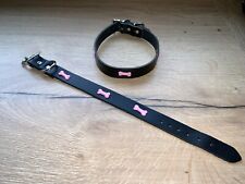 Black Dog Collar Real Leather