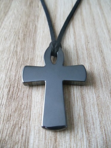 Hematite ankh necklace large - hematite,