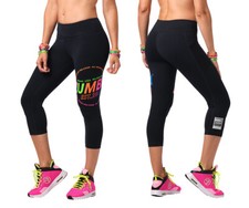 Zumba Happy Capri Leggings - Bold Black ~ XS ~ New! Free Ship!