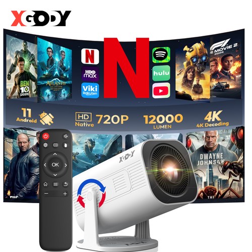 Xgody mini smart projector - xgody, 4k