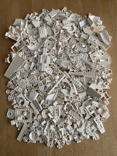 Lego white 1kg bulk bundle - white,
