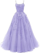 Lace Applique Tulle Evening
