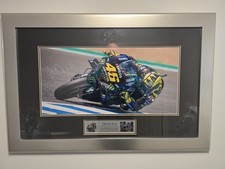 Valentino Rossi Hand Signed Framed Photo Display MotoGP Autograph Yamaha 3