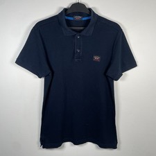 Paul & Shark Polo Shirt Short Sleeve Navy Blue Collared Mens Size M
