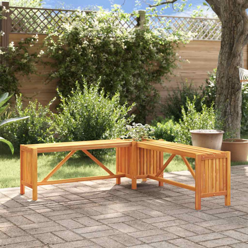 Corner bench solid acacia - acacia, wood