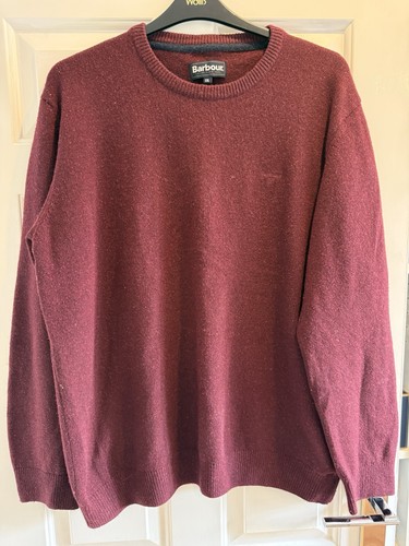 Men burgundy barbour round - burgundy,