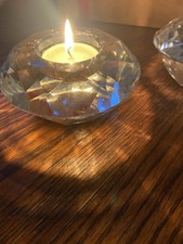 Stocking Filler Xmas Gift Cut Glass Crystal Candle Holders Tea Lights Votive.