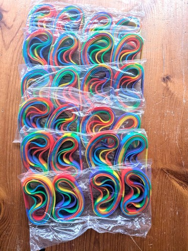 Rainbow silicone wristbands - silicone,