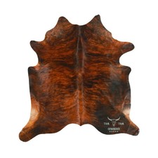 Cowhides Rug 7x6 Brindle Red