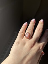 Dancing Lady Cameo Ring On 9ct