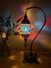 1500+ SOLD FREE LED BULB Turkish Moroccan Colourful Glass Light Desk Table Lamp