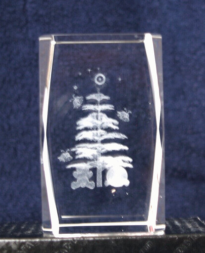 Crystal laser block christmas - crystal,