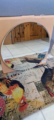 New round mirrored - round, candle