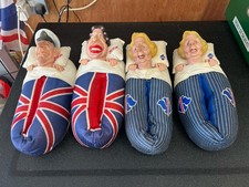 Spitting Image HRH Queen Elizabeth/Prince Phillip  & Thatcher Slippers