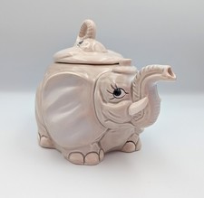 Vintage Grey Ceramic Elephant
