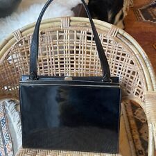 Vintage black patent  handbag
