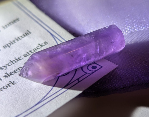 Natural amethyst crystal wand - amethyst,