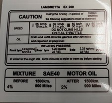 Lambretta SX200 running in Sticker