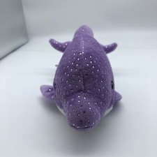 Purple sparkle dolphin plush
