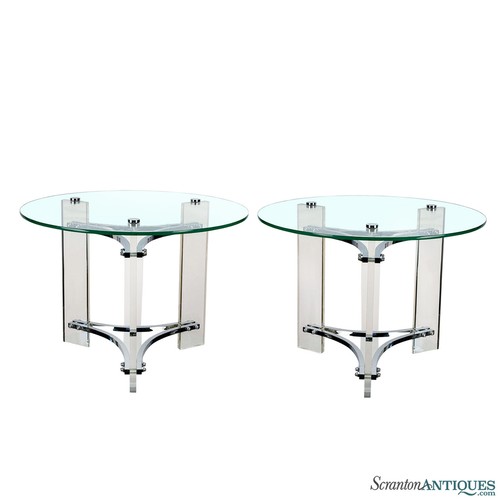 Mid century glass lucite - glass, &