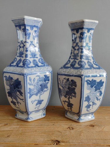 Large pair vintage blue - pair,