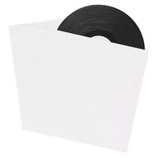10Pcs 10" Vinyl Record Jackets for Vinyl Records Storage White