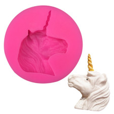 Unicorn Head Silicone Mould Cupcake Decorating Fondant Icing Chocolate Resin