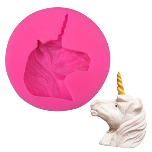 Unicorn head silicone mould - head,