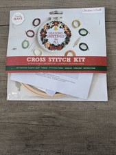 Christmas Hand Embroidery Cross Stitch Kit Sewing Craft Stamped Embroidery Xmas