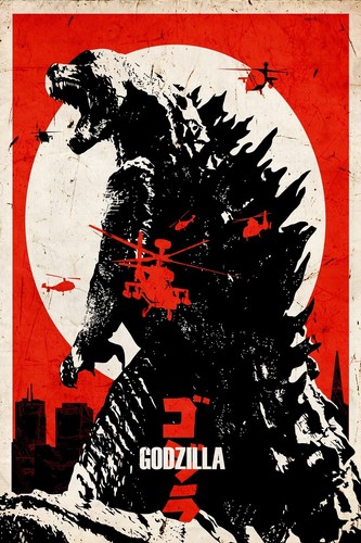 Godzilla movie art poster - godzilla,