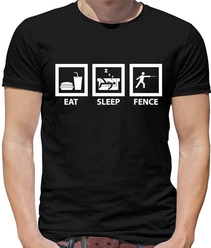 Eat sleep fencing mens shirt - mens, t-shirt