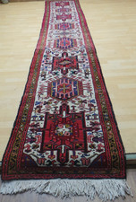 Persain Oriental Hall Runner Carpet Rug Hand Made Wool Vintage 14ft x 2ft 4"