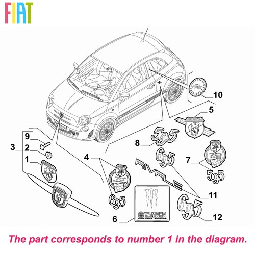 Genuine fiat bumper grille - genuine,