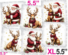 Christmas Santa+Reindeer Card