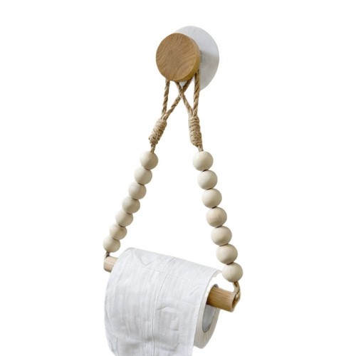 Jute rope towel rack - jute,