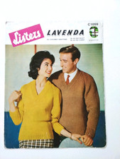 Listers Lavenda Knitting Pattern 1059 Chunky Sweater 34 - 44" Vintage Original 