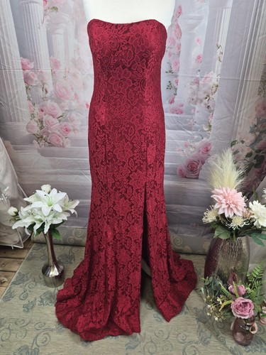 Sherri hill red - lace, strapless