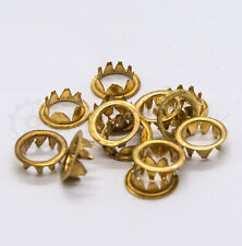 NEW - 12x Grommets Clock Key Hole Dial Brass Finish Antique clock repair - 10mm