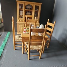 Dollshouse Dinning Room Set, Table Chairs. tea sets accessories 